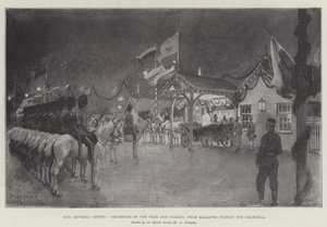 Nos invités impériaux, départ du tsar et de la tsarine de la gare de Ballater pour Balmoral
